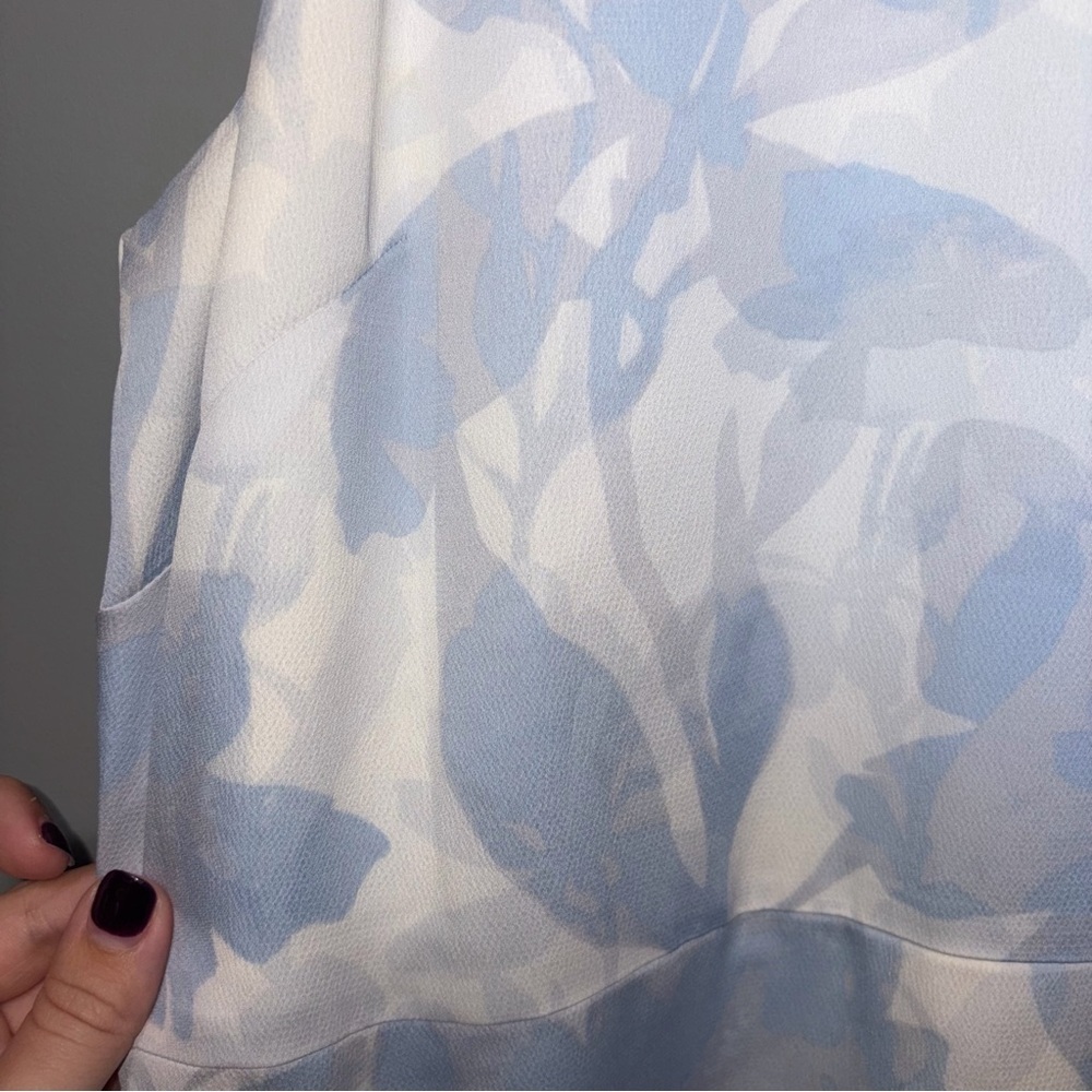 Banana Republic Racerback Sleeveless Blue White Floral Sheath Dress Size 6 - Picture 3 of 6